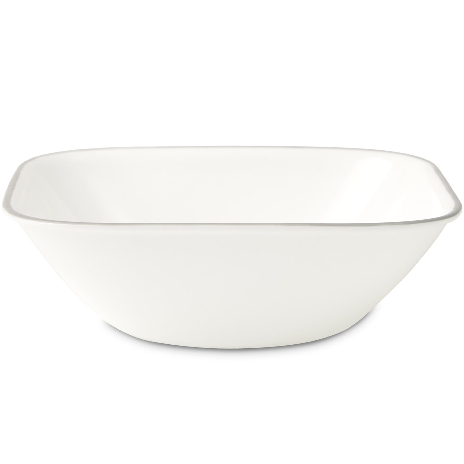 Wandering Grove Square 22-ounce Gray Rimmed Bowl