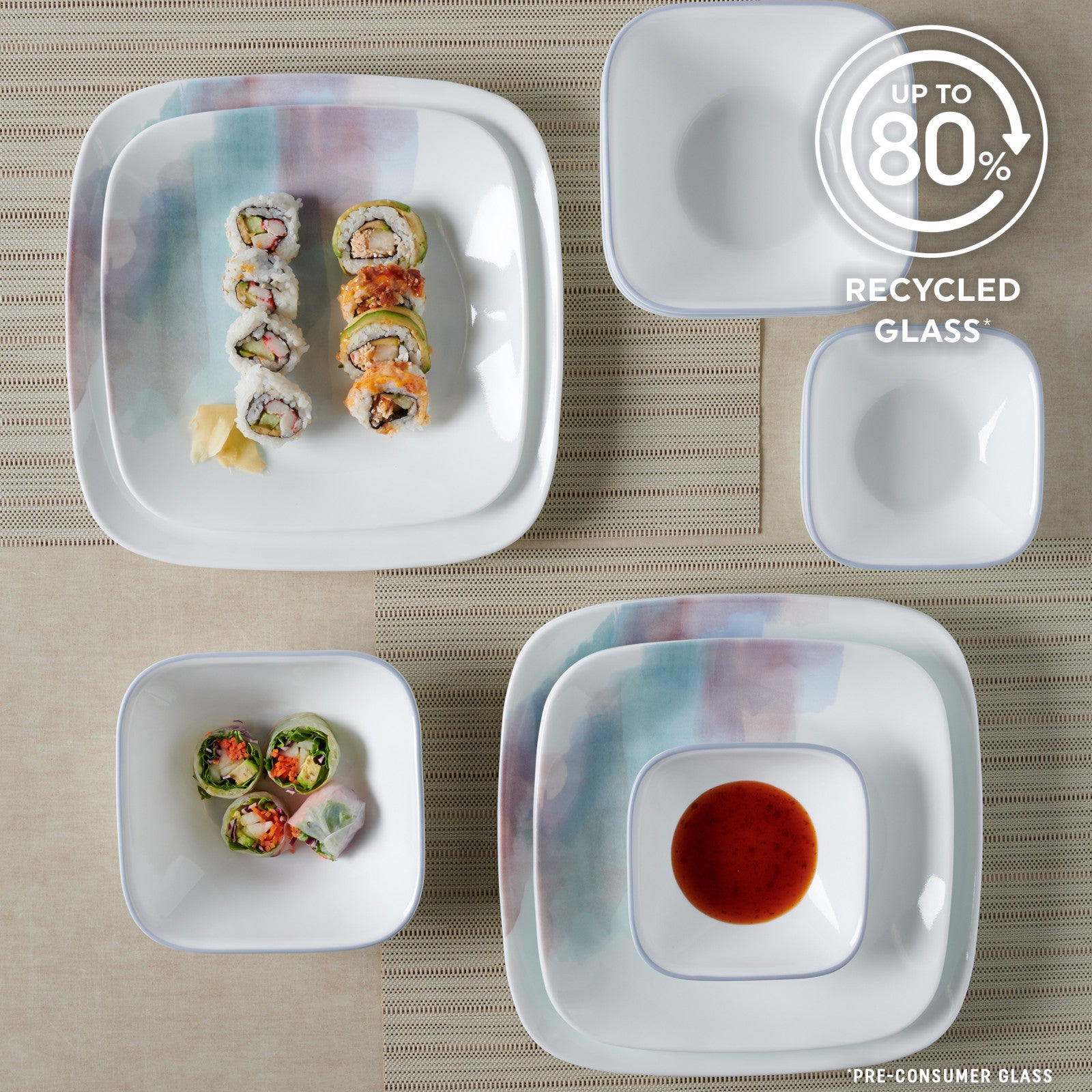 Corelle Aquarello 16-piece Dinnerware Set, Service for 4 - Thumbnail 3