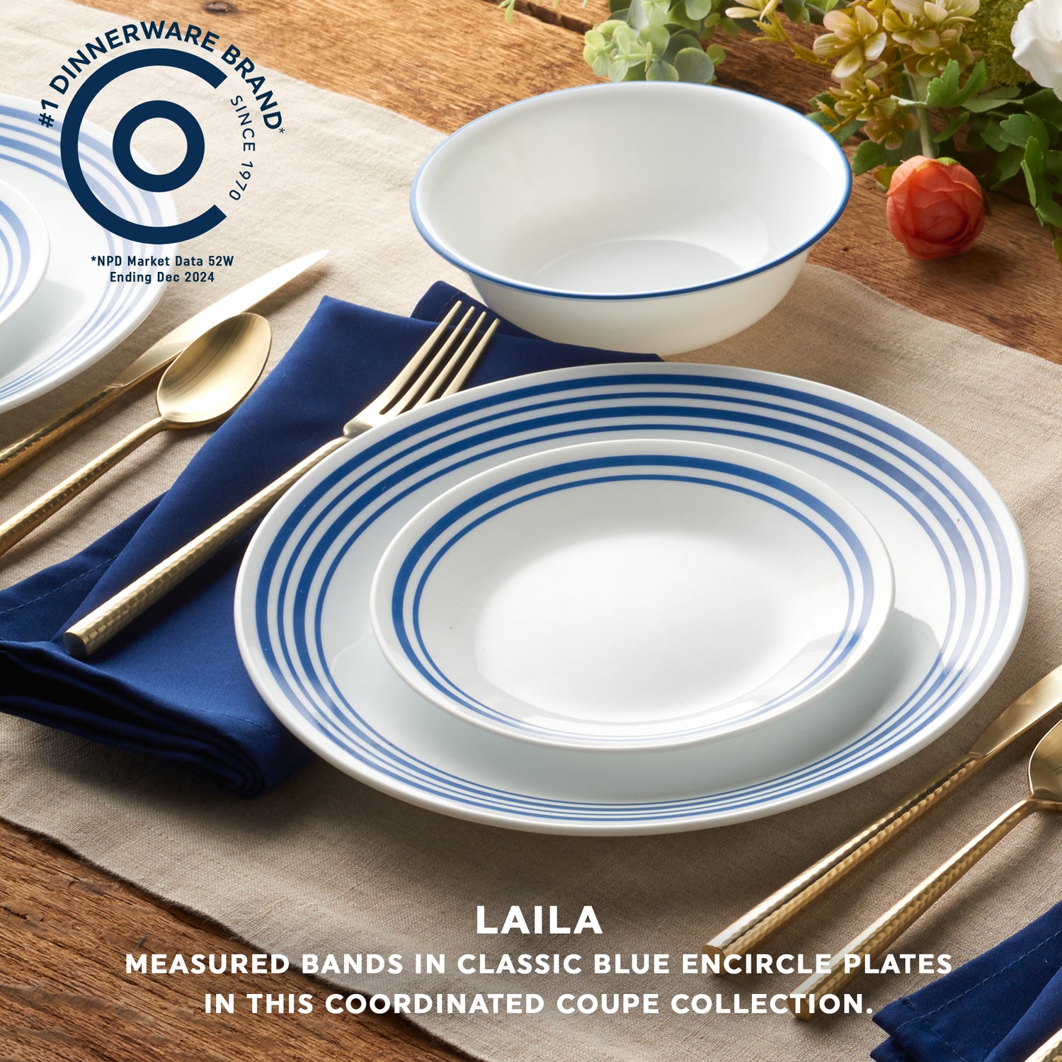 Corelle® Laila 18-piece Dinnerware Set, Service for 6