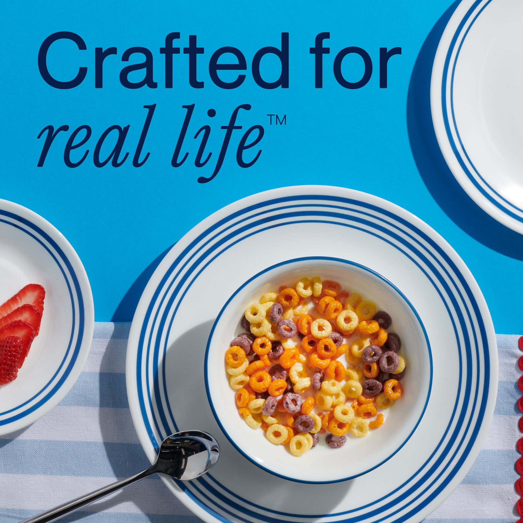 Blue Banded 18-Piece Dinnerware Set for 6 | Corelle Laila