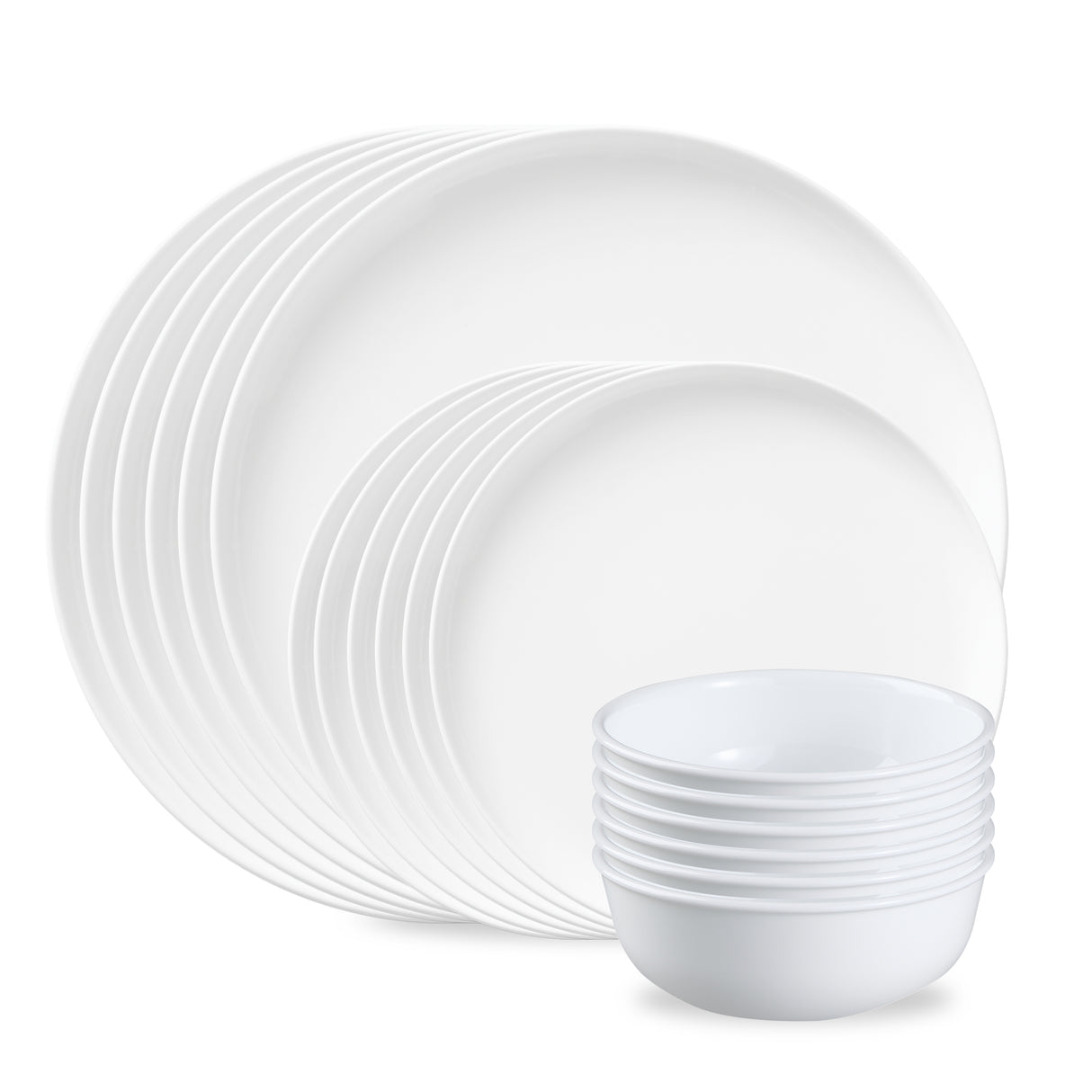 Corelle® Modern Rounds 18-piece Dinnerware Set, Service for 6