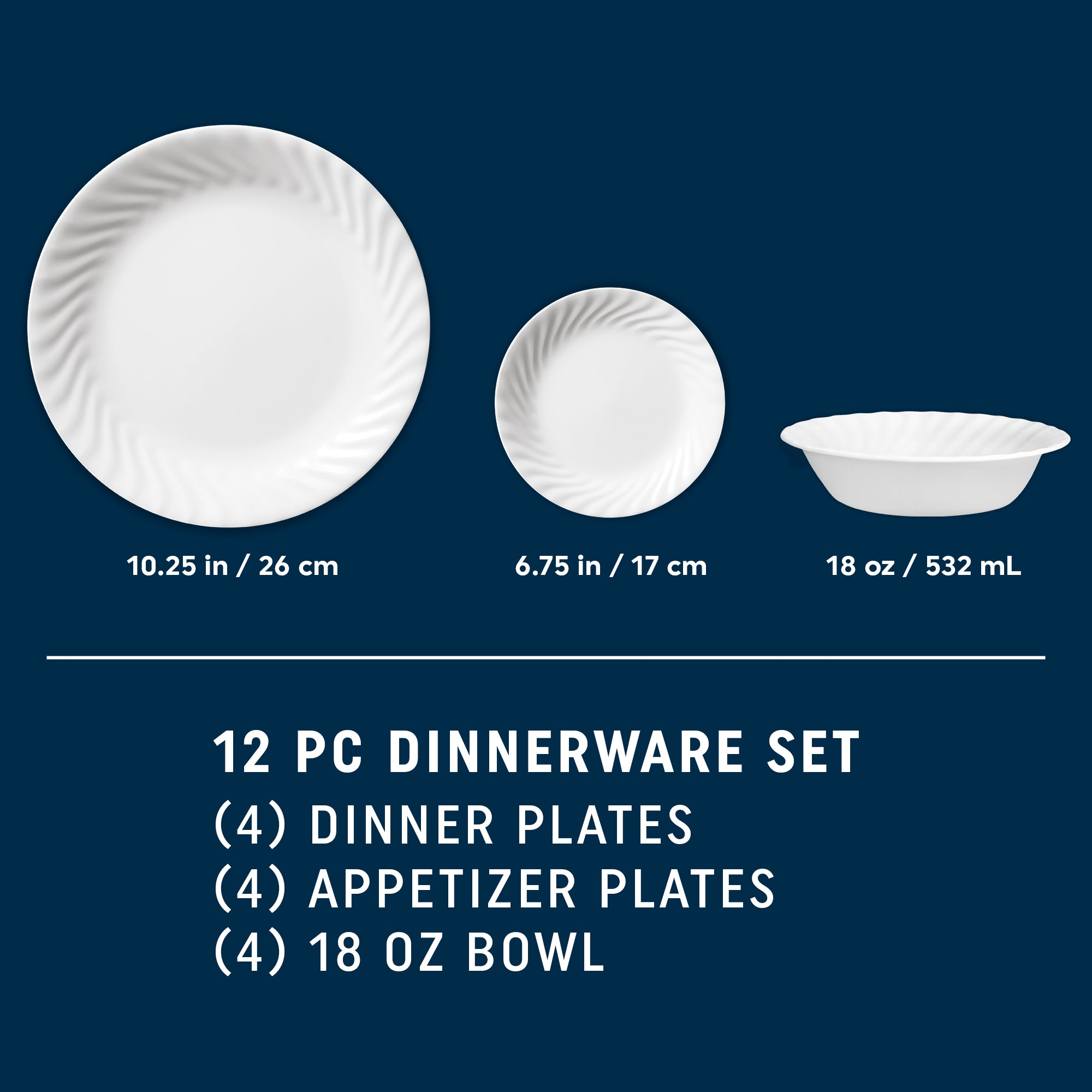 Corelle® Enhancements 12-Piece Dinnerware Set | Service for 4