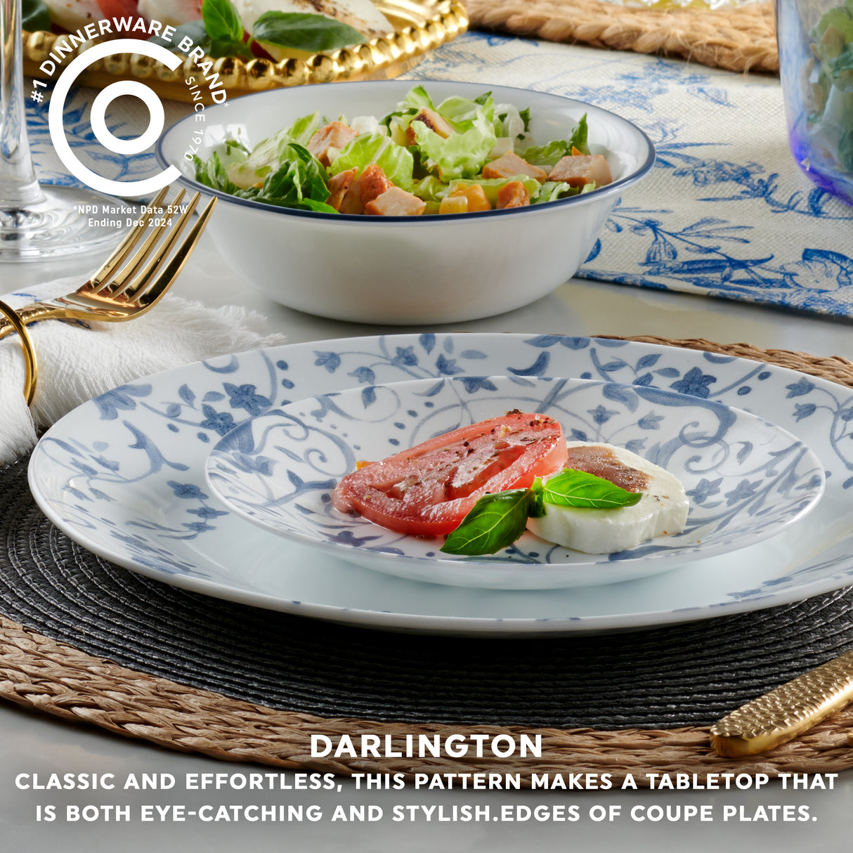 Corelle® Darlington 12-piece Dinnerware Set, Service for 4