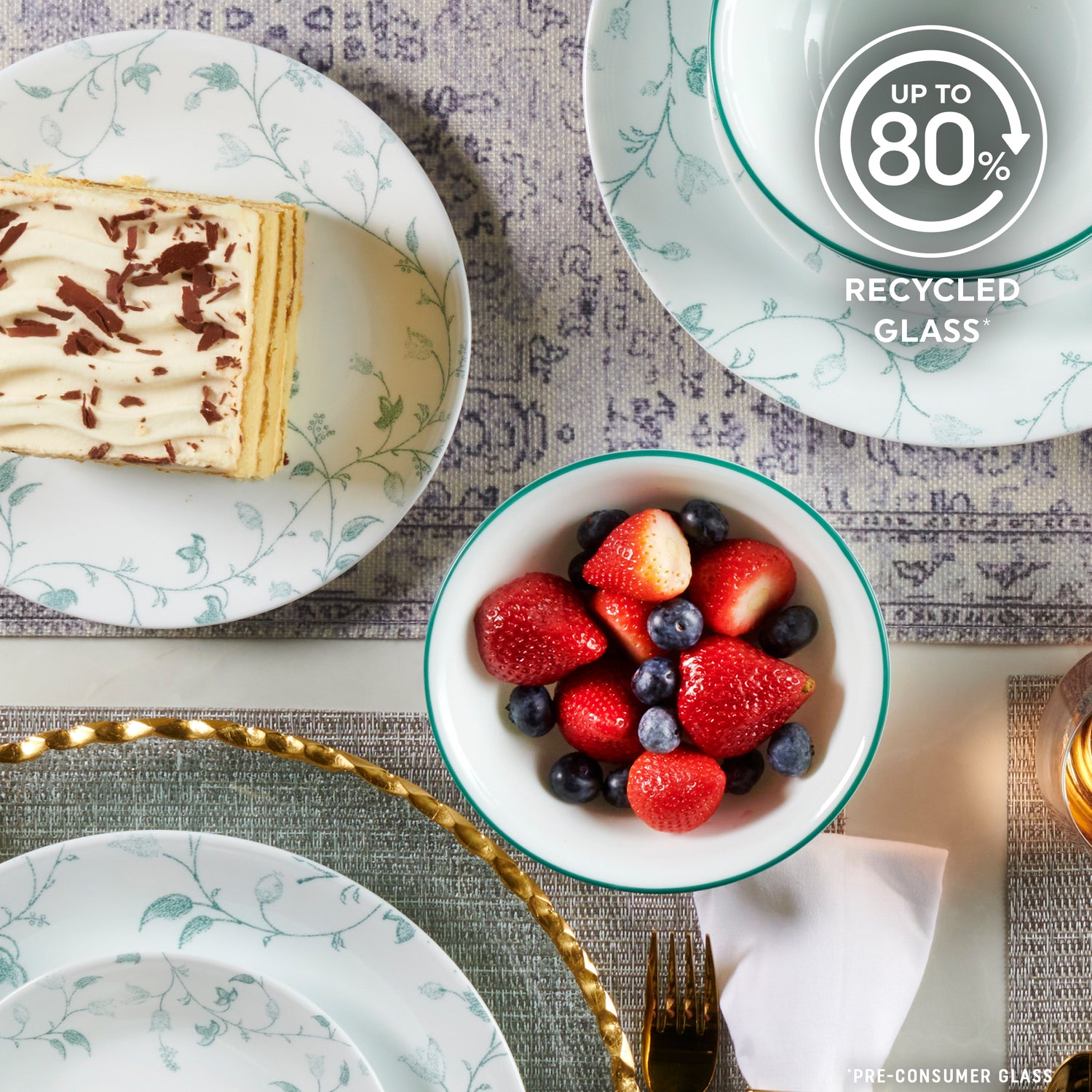 Corelle® Chambord 18-piece Dinnerware Set, Service for 6