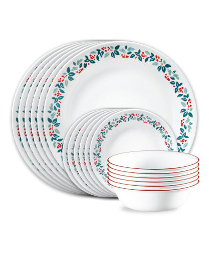 Corelle® Winter Berries 18-pc Dinnerware Set, Service for