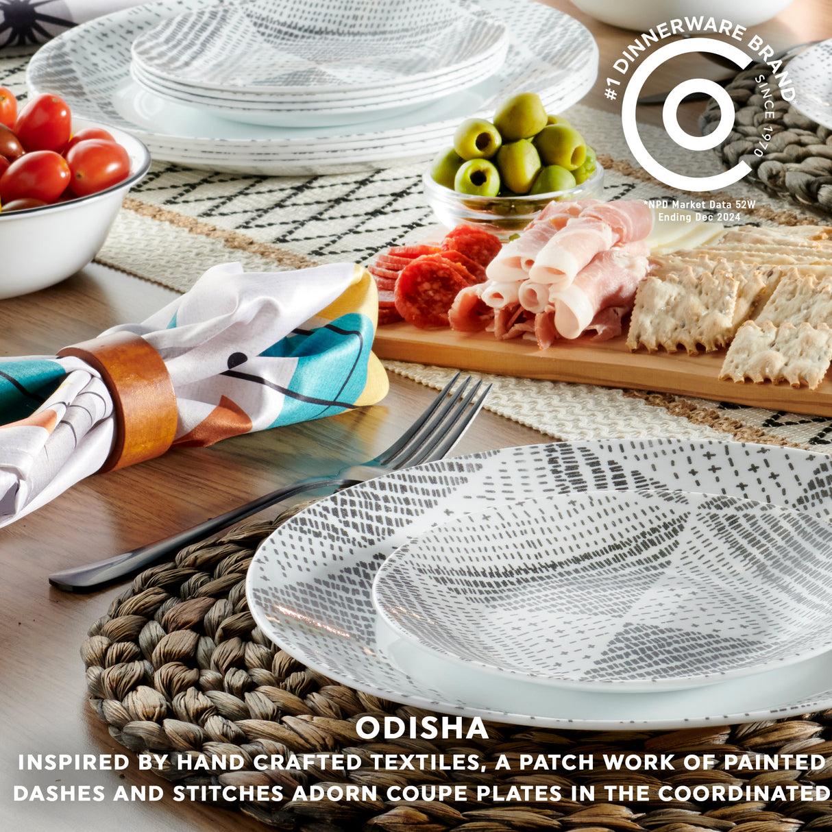 Corelle® Odisha 18-piece Dinnerware Set, Service for 6
