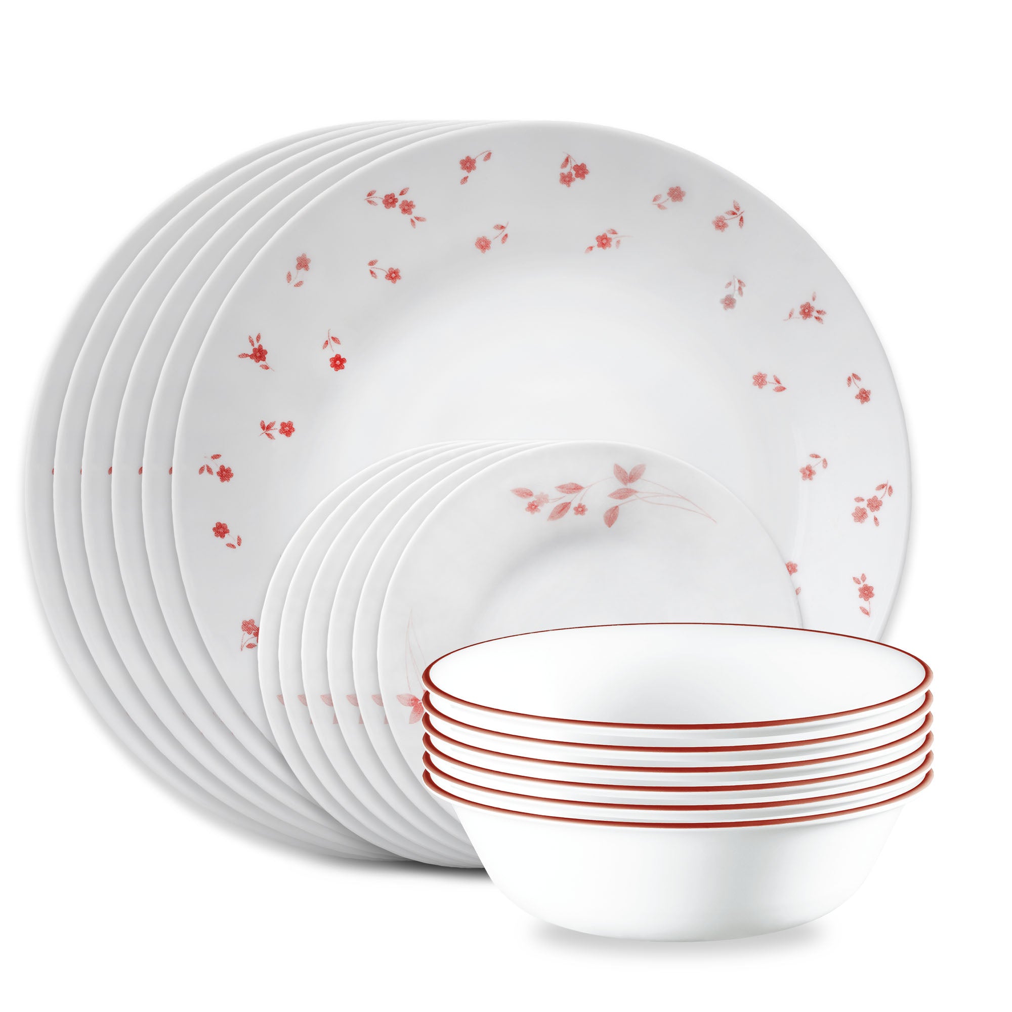 Pink & Red Floral 18-piece Dinnerware Set for 6 | Corelle® Sweet Flora
