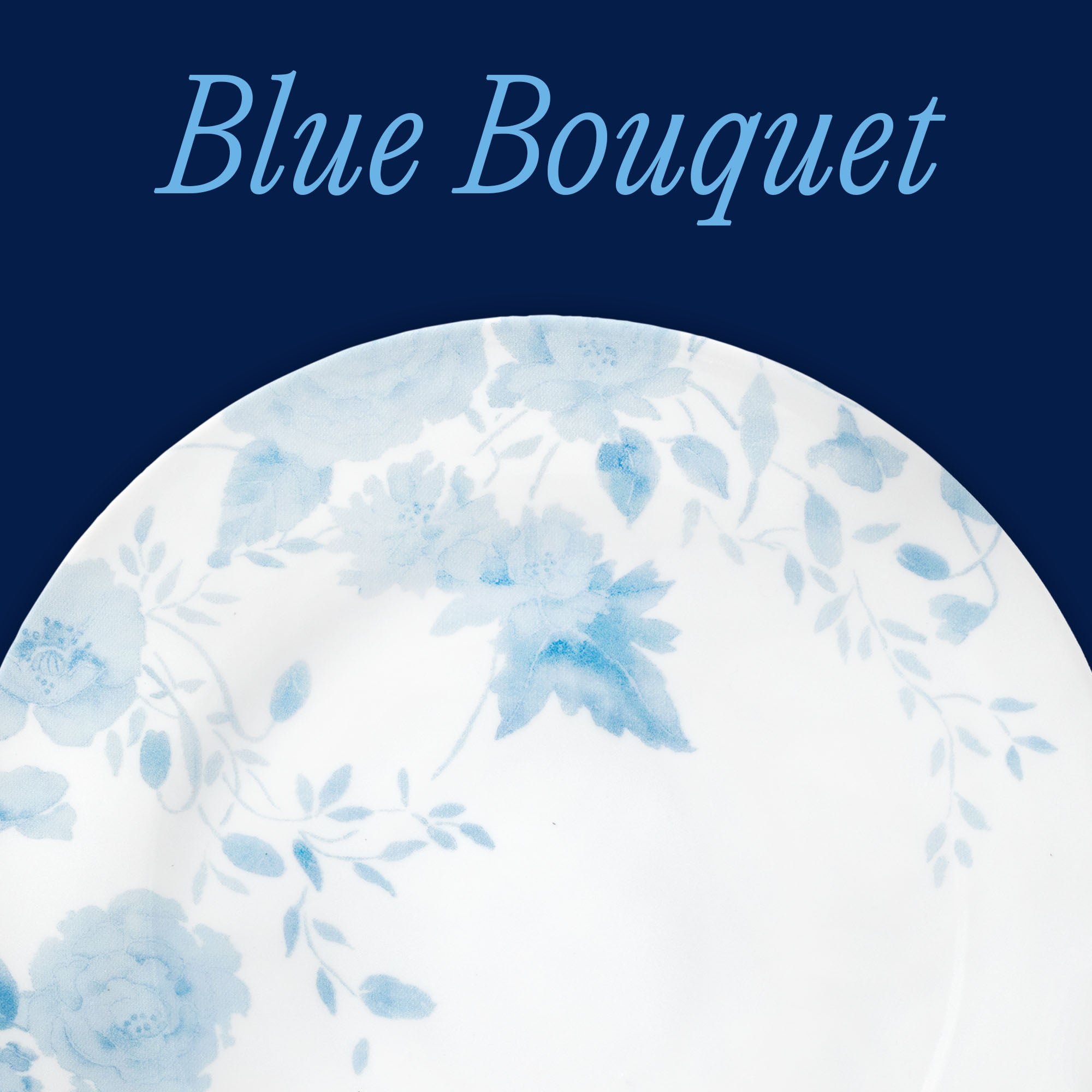Corelle 食器セット ブルーフラワー柄 8点セット＋おまけボール Blue Floral 8.5