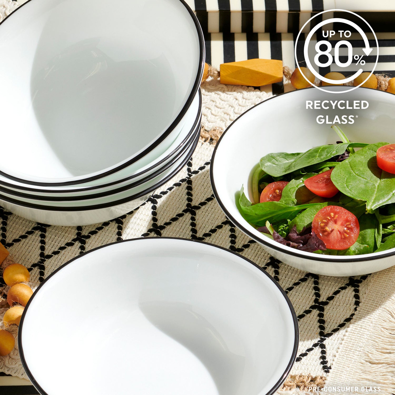 Corelle® Delicate Grid 18-piece Dinnerware Set, Service for 6