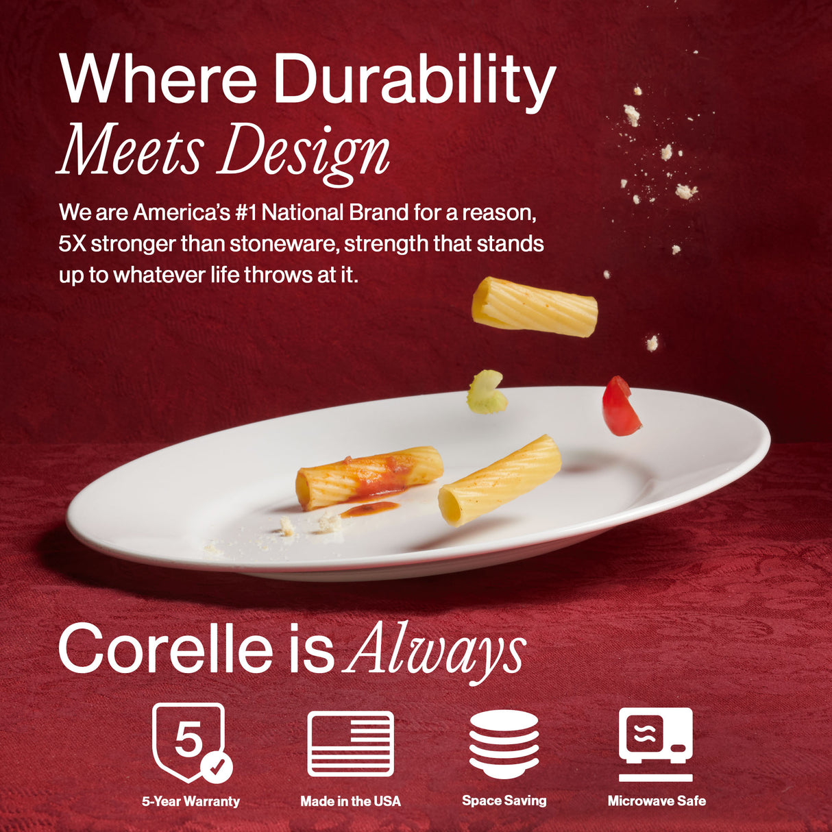 Corelle® Luxe Heritage 18-piece Dinnerware Set, Service for 6