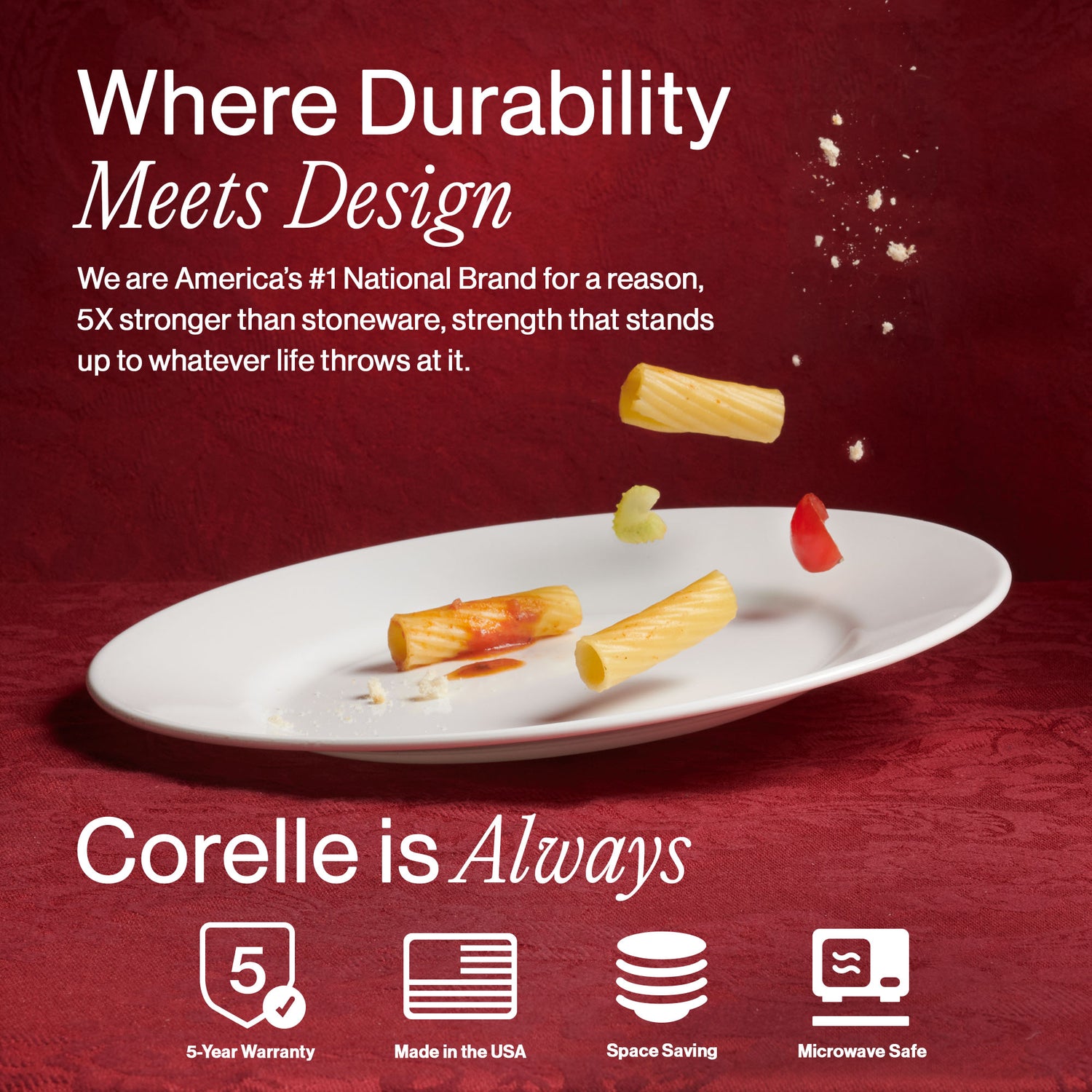 Corelle® Luxe Heritage 18-piece Dinnerware Set, Service for 6