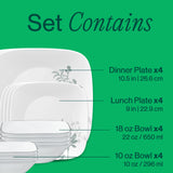 Corelle® Amalie 16-piece Dinnerware Set, Service for 4
