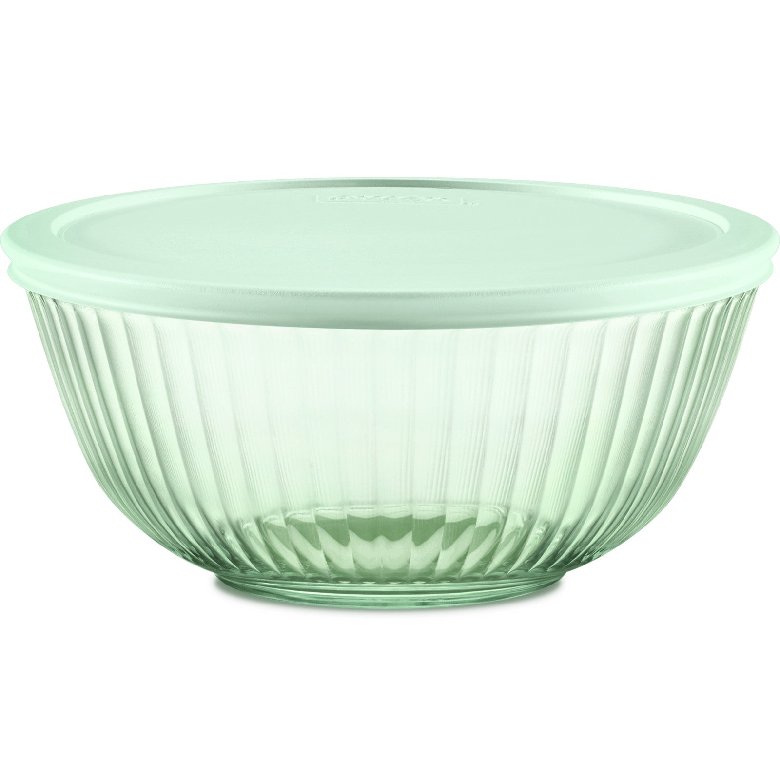 Pyrex Colors Sculpted Tinted 2.3 quart Mixing Bowl with Lid Green
