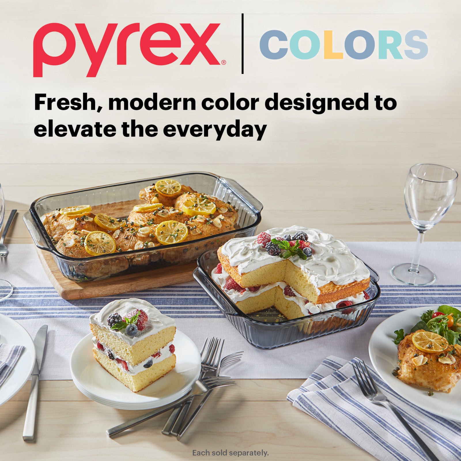 Pyrex Sculpted Tinted Colors Sculpted Tinted 9 x 13 Baking Dish Sm