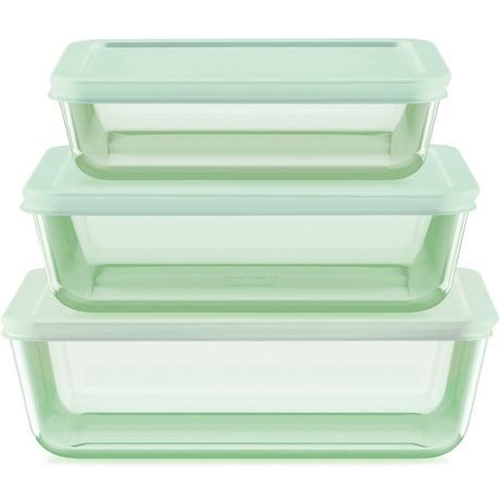 Simply Store Tinted 6-pc Green Rectangle Storage Set