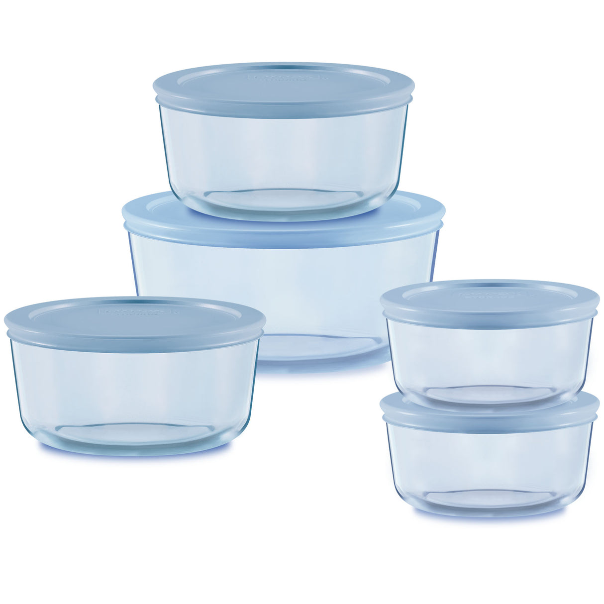 Simply Store Tinted 10-pc Blue Round Storage Set
