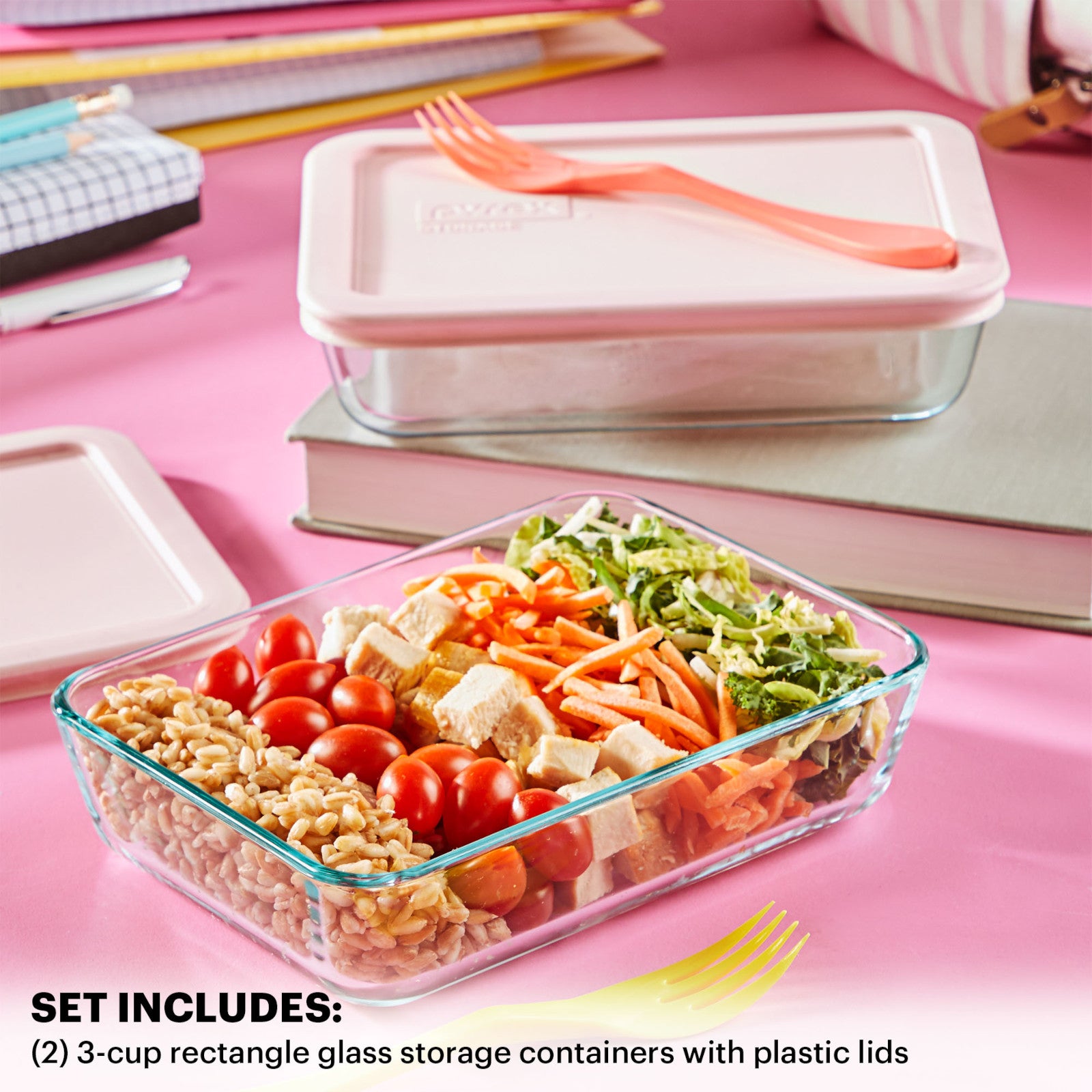 Pyrex with pink lids shop