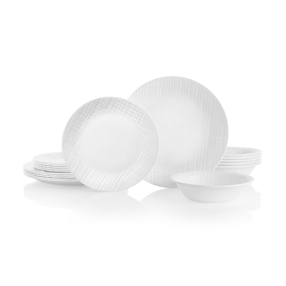 Corelle Linen Weave Dinnerware Set - Thumbnail 3
