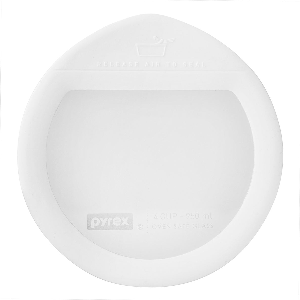 Pyrex® Ultimate White Lid for 4-cup Round Glass Food Storage