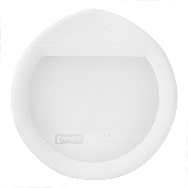 Pyrex® Ultimate White Lid for 4-cup Round Glass Food Storage