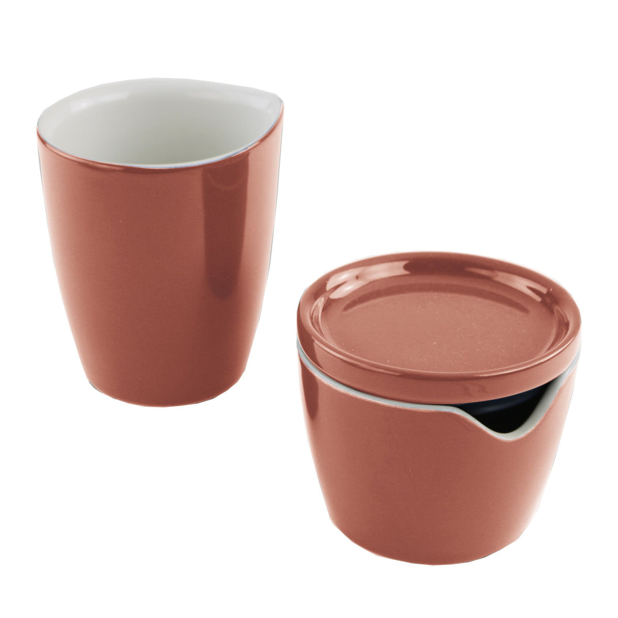 Corningware Red Clay Cream and Sugar Set