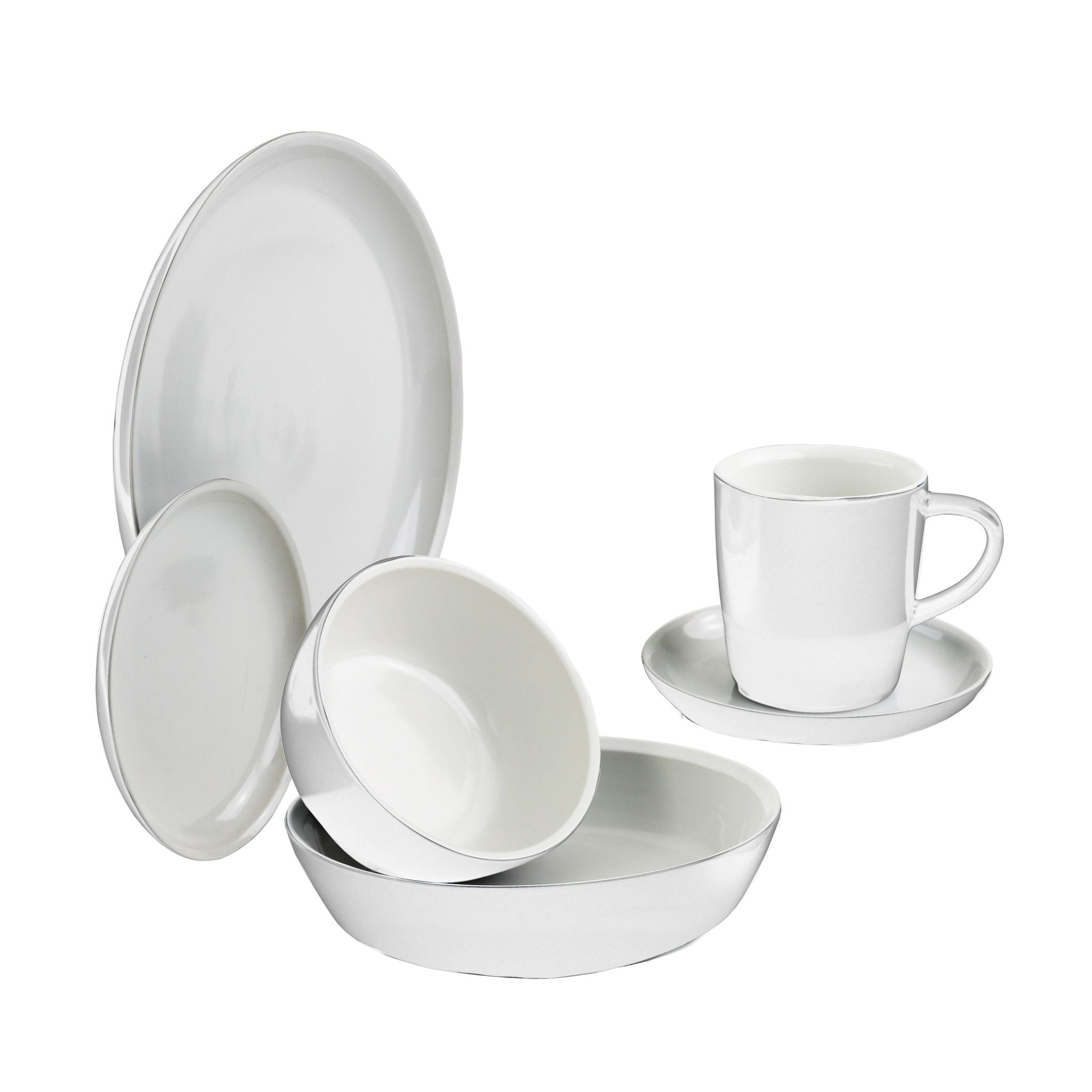 CorningWare 6 piece Powder Dinnerware Set Service for 1