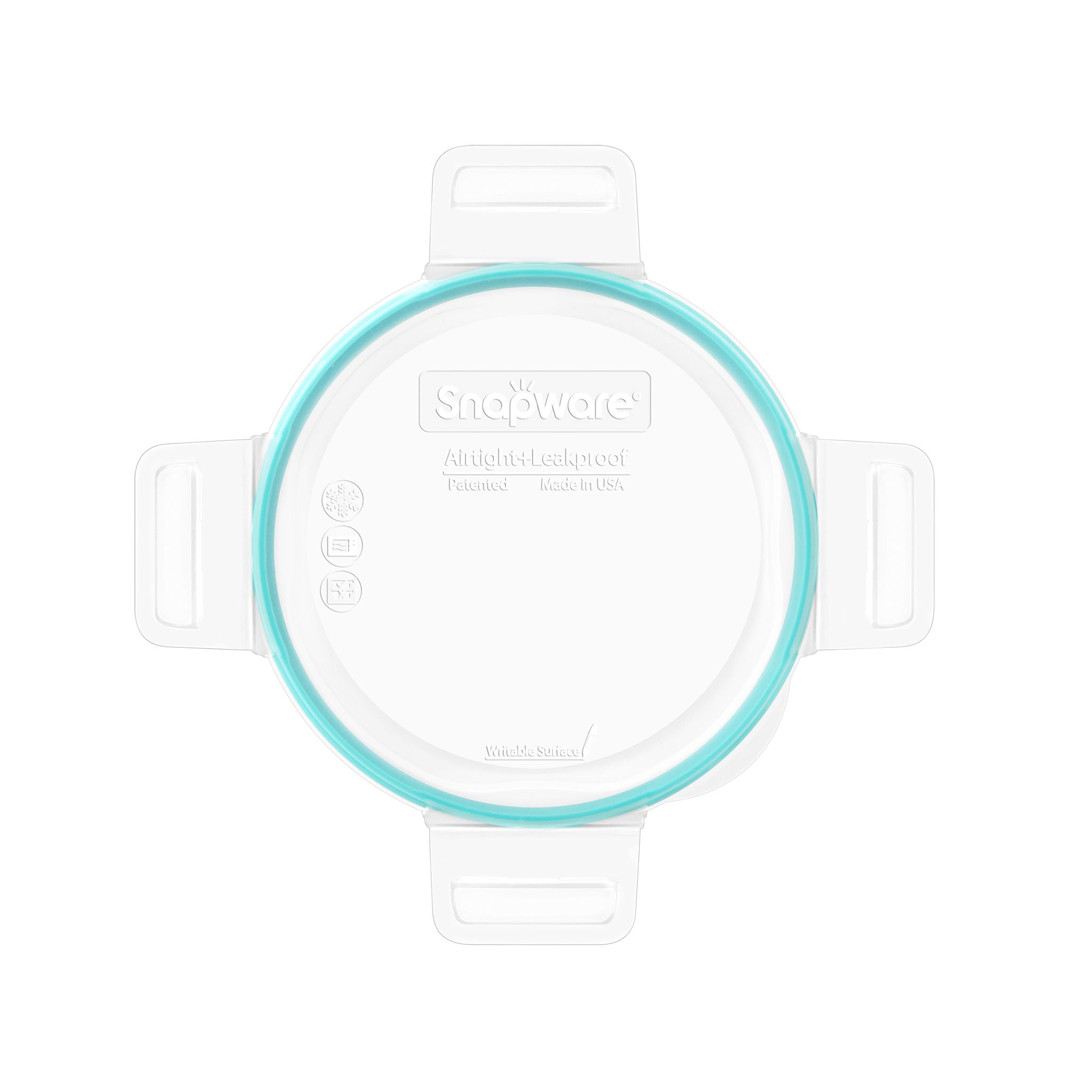 Snapware® Total Solution® Medium Round Plastic Lid with Teal