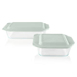 Deep 4-pc Baking Dish Set with Sage Lids