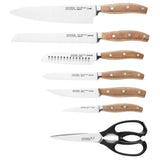  Signature Edge Walnut 13-piece Knife Block Set - photo shows individual knives and shears