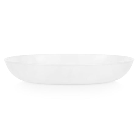 Winter Frost White 30-ounce Meal Bowl  on the table with food
