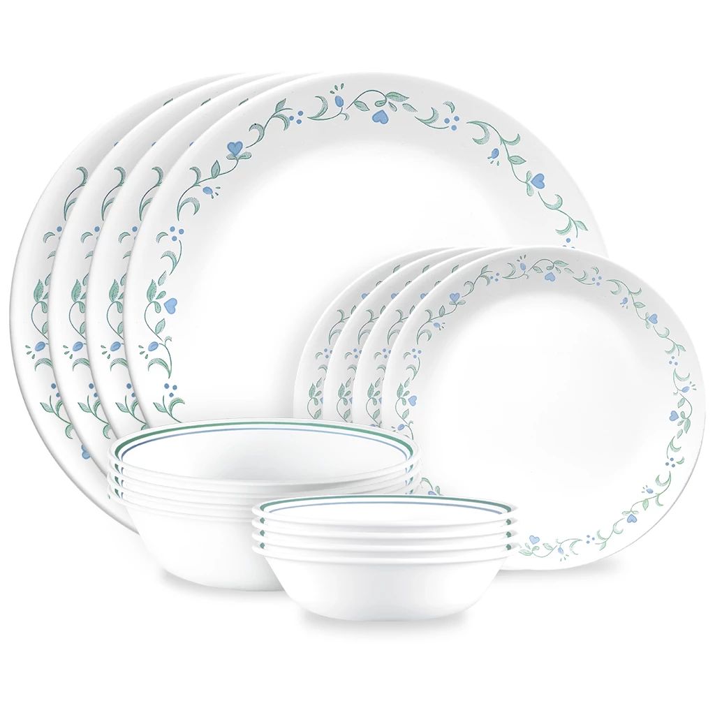 Corelle® Country Cottage 16-piece Mugless Dinnerware Set, Service for