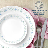  Country Cottage dinner &amp; appetizer plates with text made from up to 80% recycled pure glass