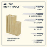  Halsted 7-piece Modular Block Set components shown with dimensions