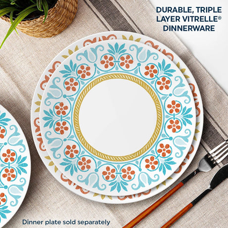  Global Collection Terracotta Dreams 8.5" Salad Plate with text durable triple layer vitrelle dinnerware