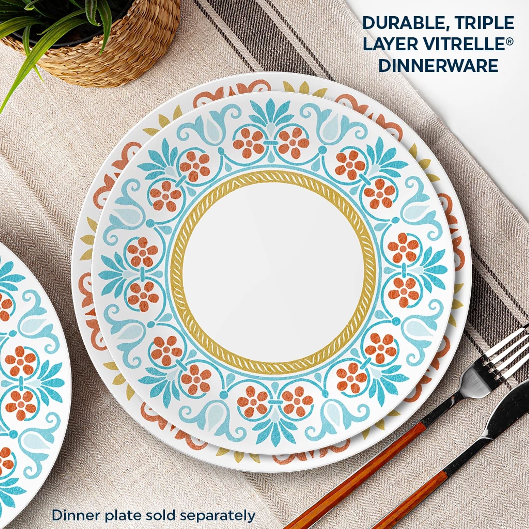 ☆ 1/64 Cocodake Plate ③ Corelle® Global Collection Terracotta Dreams, 8.5” Salad Plates, 6-pac