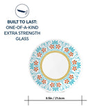  Terracotta Dreams 8.5" Salad Plate with text built to last one-of-a kind extra strength glass