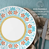  Global Collection Terracotta Dreams 8.5" Salad Plate with text eco-friendly made from up to 80% recycled glass
