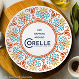  Global Collection Terracotta Dreams 8.5" Salad Plate with text life happens around Corelle