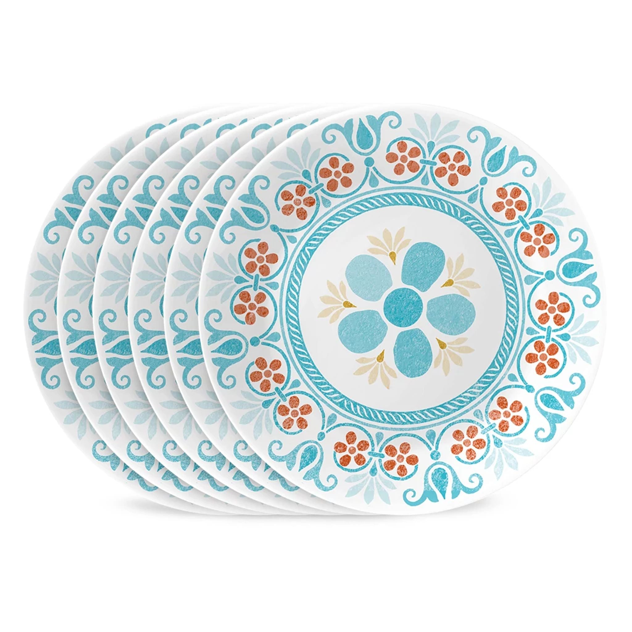 Corelle Global Collection Terracotta Dreams 6.75 Appetizer Plates 6 pack