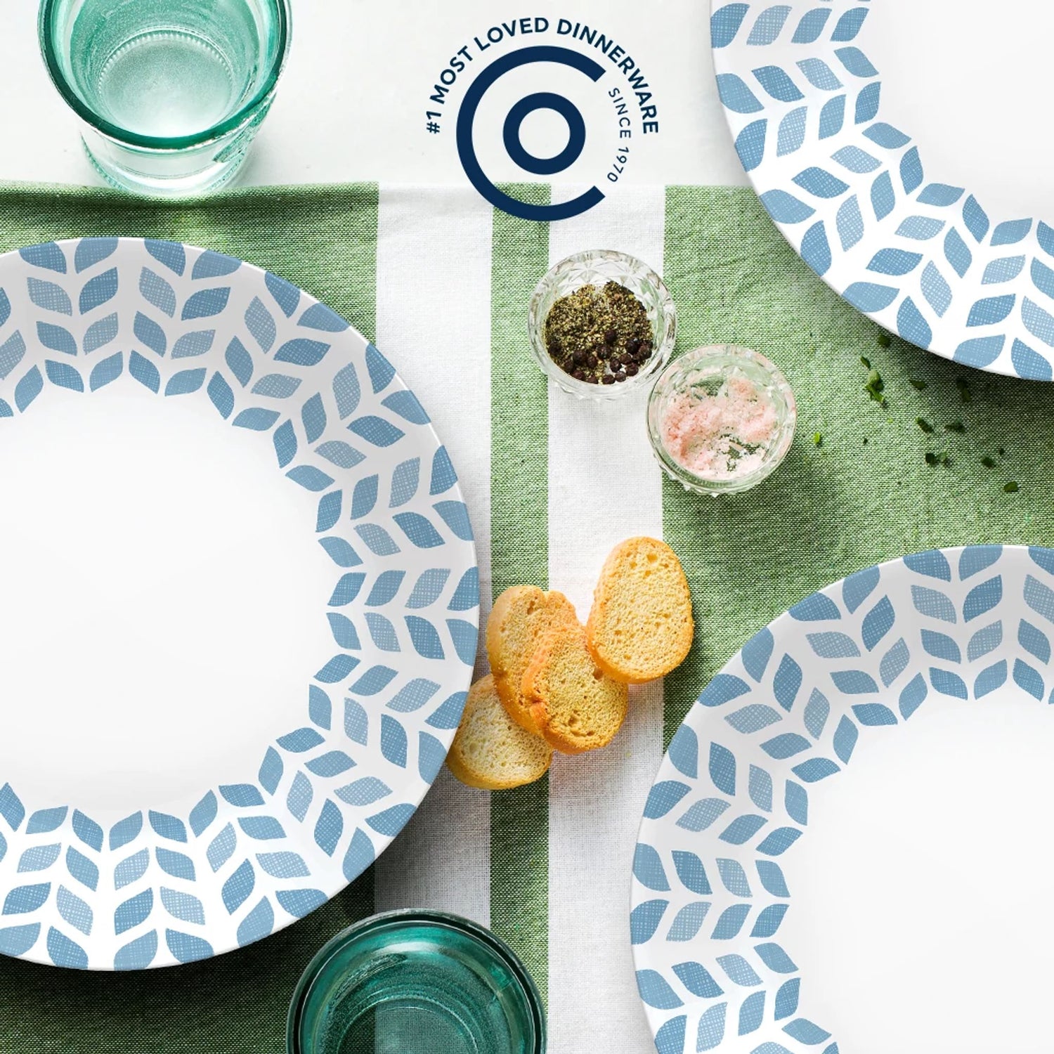  Global Collection Northern Dinner Plates on the table with text #1 most loved dinnerware