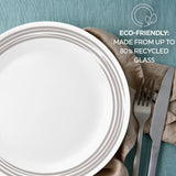  Brushed DinnerPlate with text eco-friendly made from up to 80% recycled glass