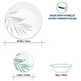  Dinner Plate, Appetizer Plate &amp; Cereal Bowl with text made with vitrelle extra strength glass