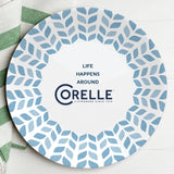  Northern Pines dinnerplate with text that says life happens around Corelle