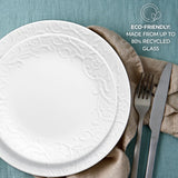  Bella Faenza dinnerplate &amp; lunch plate with text eco-friendly made from up to 80% recycled glass