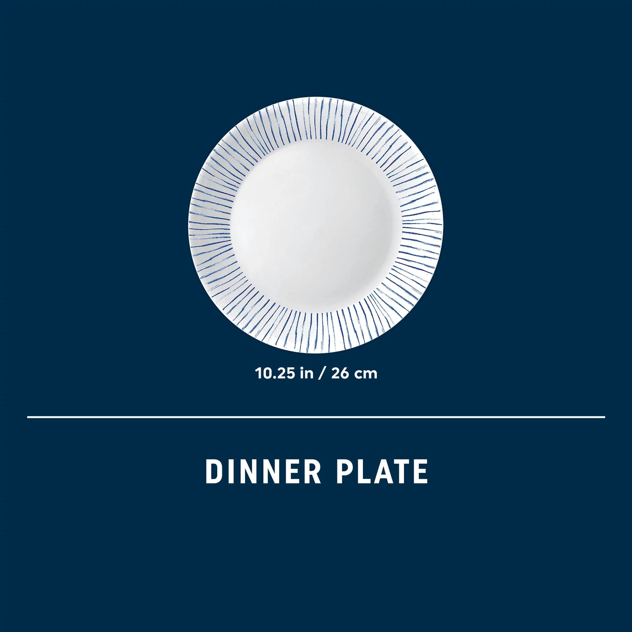 Corelle Botanical Stripes 10.25" Dinner Plate, 6 pack - Thumbnail 2