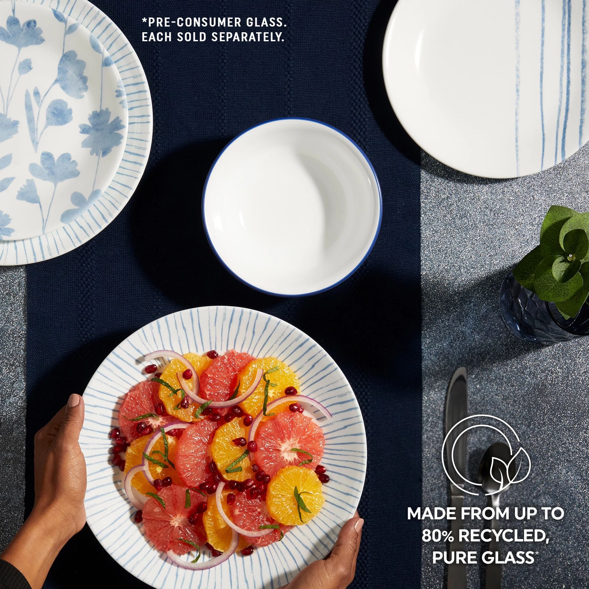 Corelle floral dinnerware top