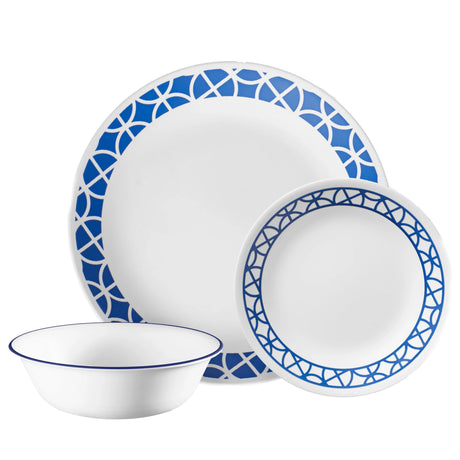 Cobalt Circles 12-piece Dinnerware Set, Service for 4