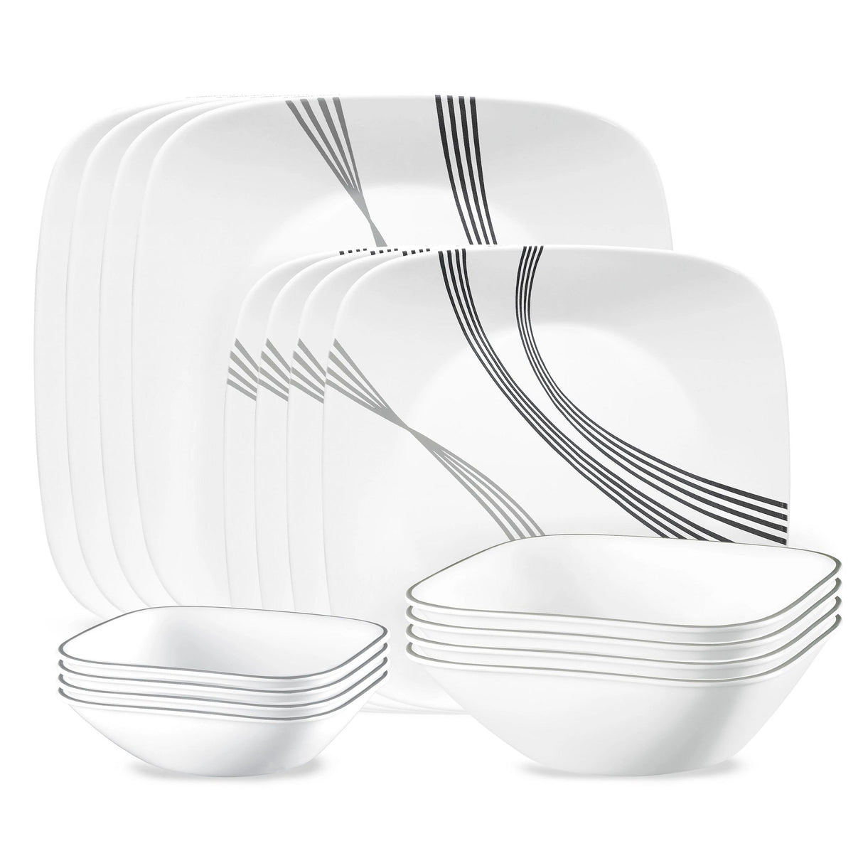 Urban Arc 16-piece Dinnerware Set, Service for 4