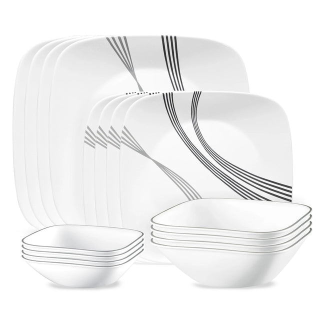 Urban Arc 16-piece Dinnerware Set, Service for 4