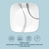  Urban Arc dinnerplate with text works hard microwave &amp; dishwasher safe &amp; oven safe &amp; stain resistant